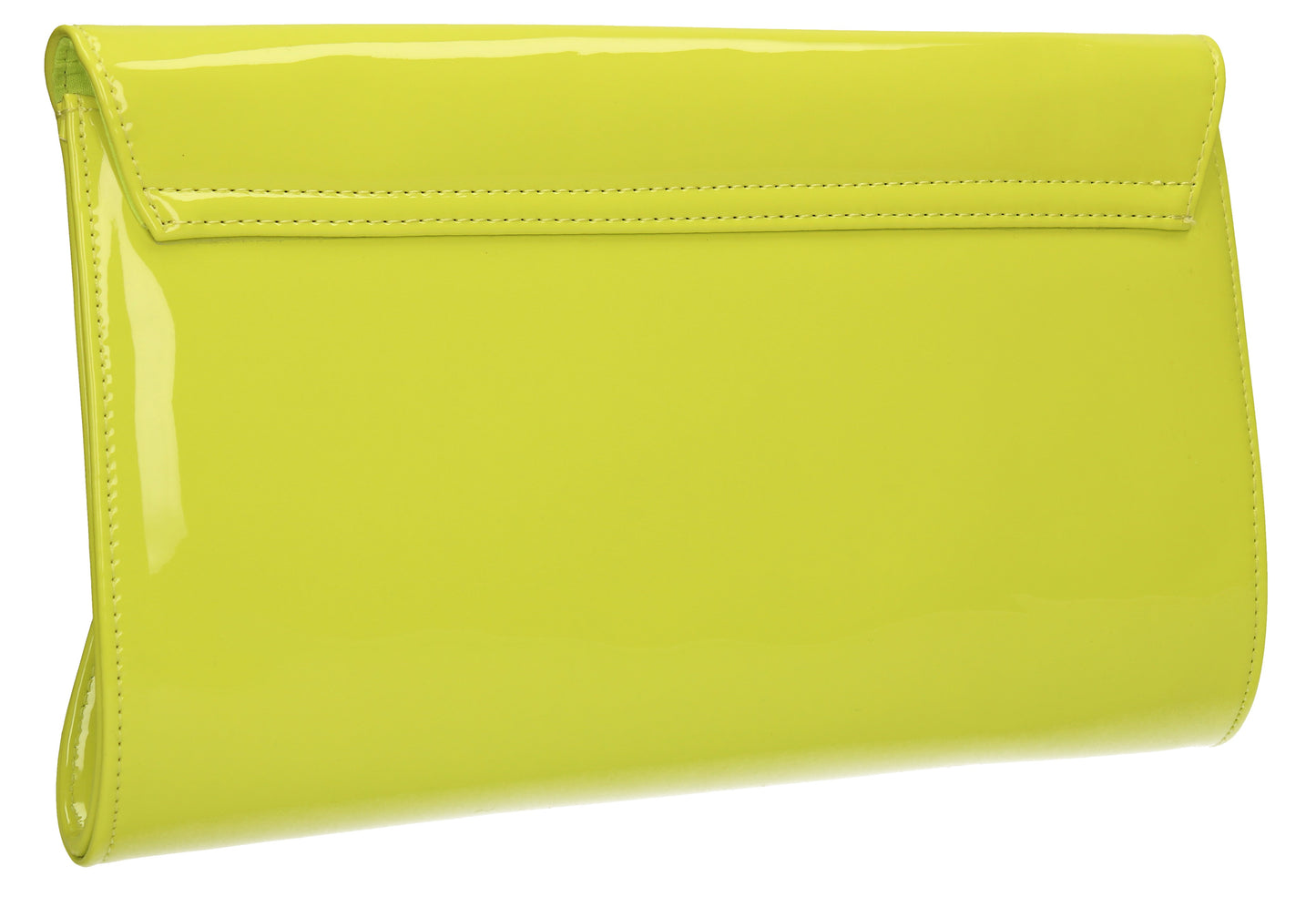 SWANKYSWANS Juliet Patent Envelope Clutch Bag Lime Cute Cheap Clutch Bag For Weddings School and Work