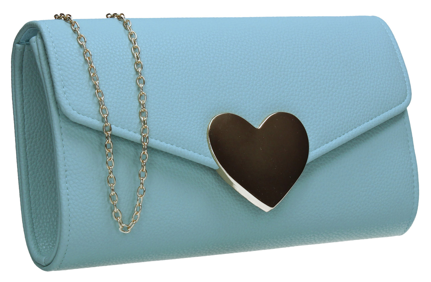 SWANKYSWANS Corrie Heart Clutch Bag Mint Cute Cheap Clutch Bag For Weddings School and Work