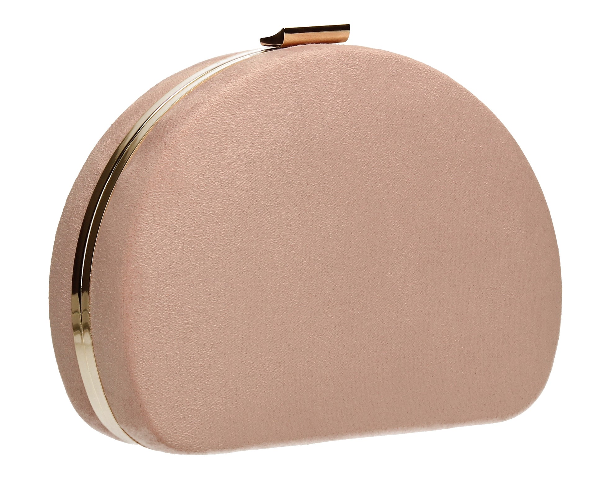SWANKYSWANS Gina Curve Clutch Bag Pink Cute Cheap Clutch Bag For Weddings School and Work