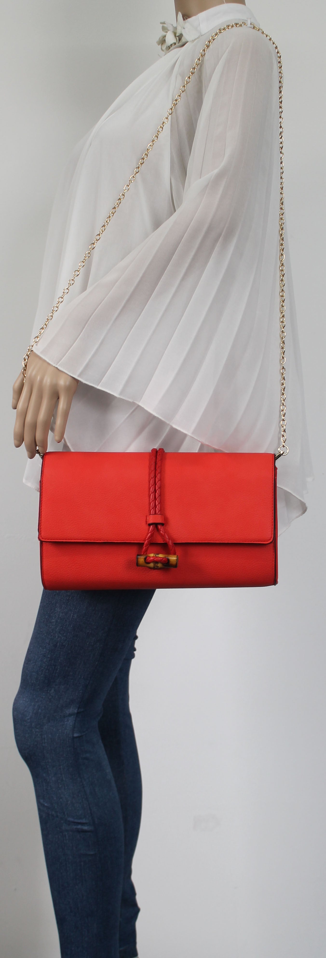 SWANKYSWANS Sophia Clutch Bag Scarlet Cute Cheap Clutch Bag For Weddings School and Work