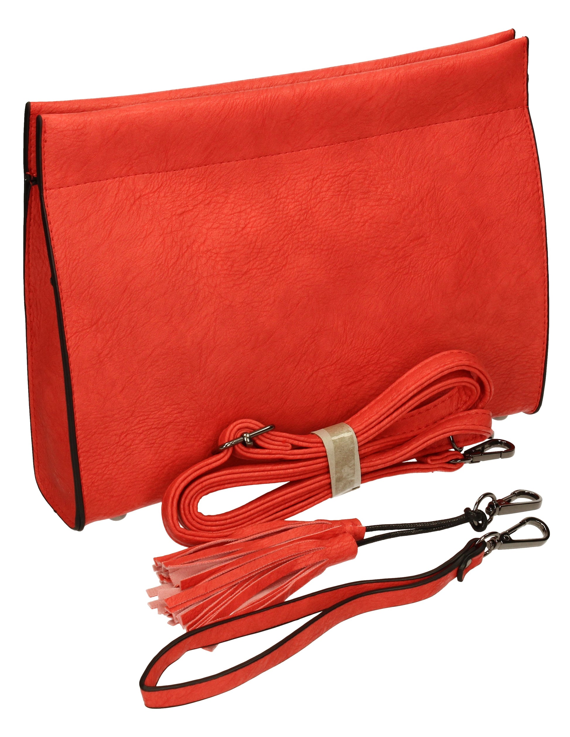 SWANKYSWANS Dina Tassel Clutch Bag Scarlet Cute Cheap Clutch Bag For Weddings School and Work