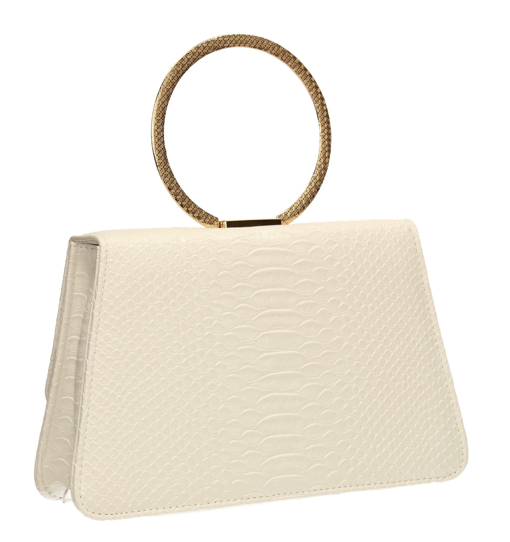 SWANKYSWANS Piper Clutch Bag White Cute Cheap Clutch Bag For Weddings School and Work