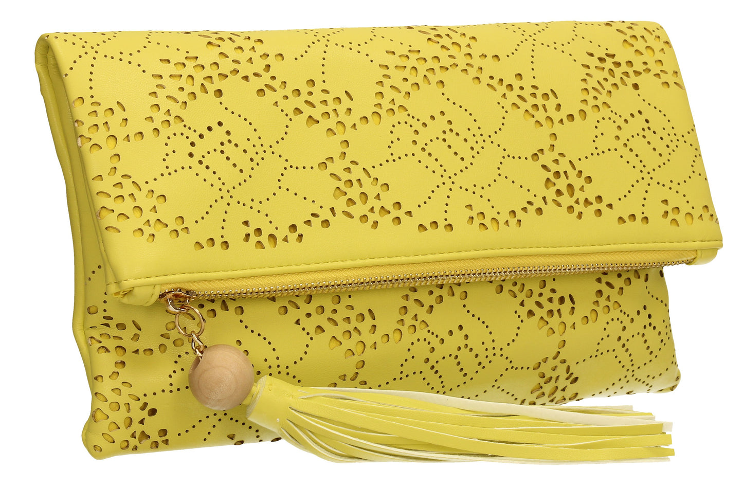 SWANKYSWANS Lena Clutch Bag Yellow Cute Cheap Clutch Bag For Weddings School and Work