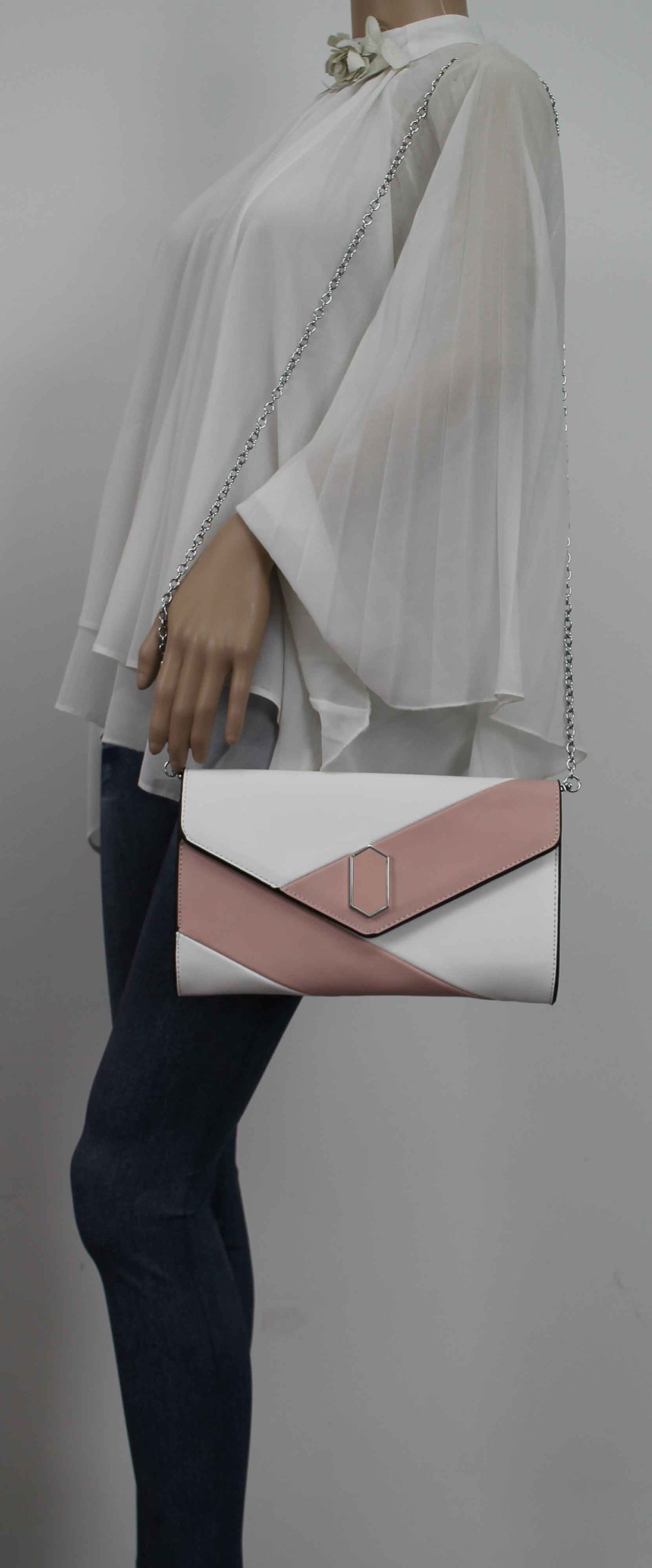 SWANKYSWANS Sara Clutch Bag Pink Cute Cheap Clutch Bag For Weddings School and Work