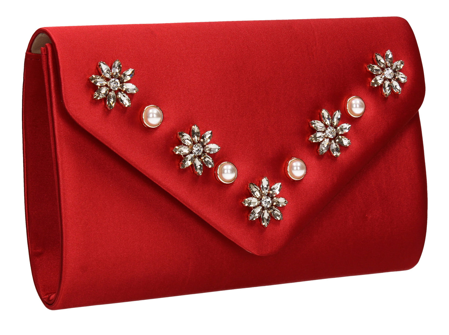 SWANKYSWANS Leila Clutch Bag Red Cute Cheap Clutch Bag For Weddings School and Work