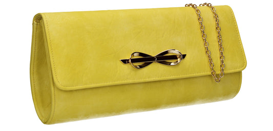 SWANKYSWANS Abigail Clutch Bag Yellow Cute Cheap Clutch Bag For Weddings School and Work