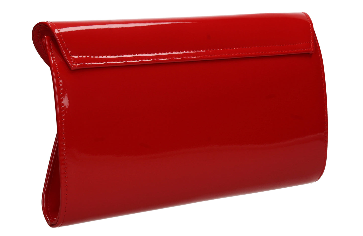 Juliet Patent Envelope Clutch Bag Red