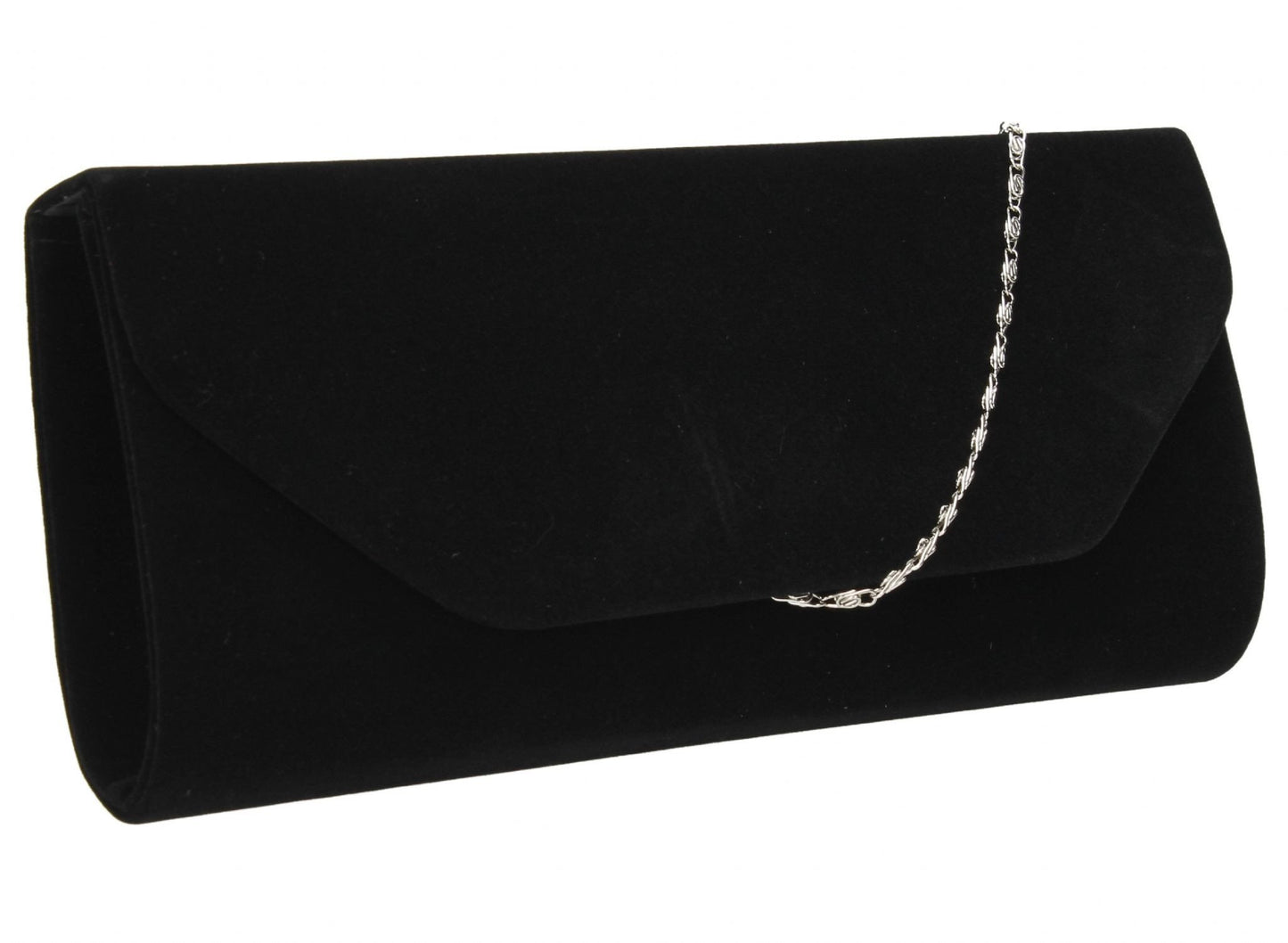 SWANKYSWANS Isabella Velvet Clutch Bag Black Cute Cheap Clutch Bag For Weddings School and Work