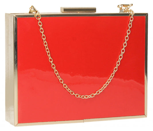 SWANKYSWANS Kate Box Clutch Bag Red Cute Cheap Clutch Bag For Weddings School and Work
