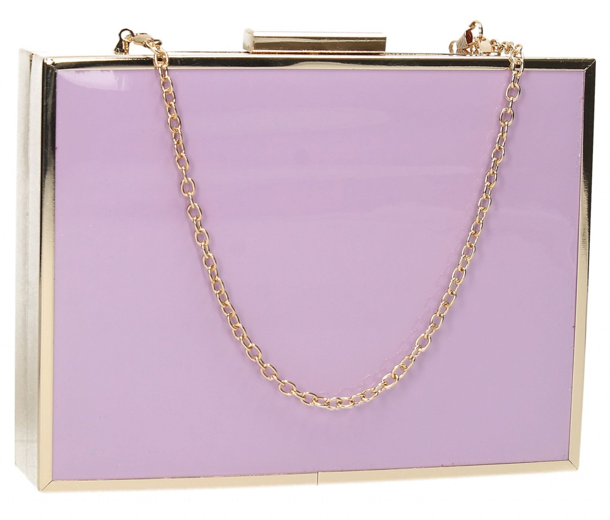 SWANKYSWANS Kate Box Clutch Bag Lilac Cute Cheap Clutch Bag For Weddings School and Work