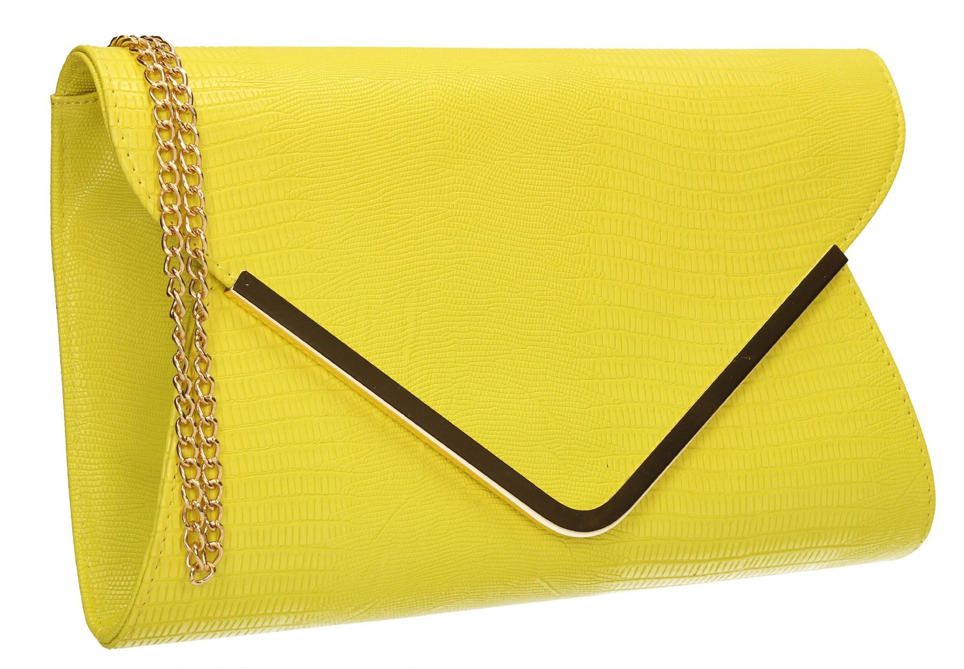SWANKYSWANS Lauren Clutch Bag Yellow Cute Cheap Clutch Bag For Weddings School and Work