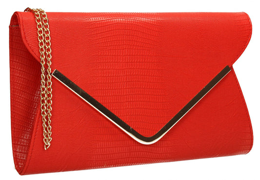 SWANKYSWANS Lauren Clutch Bag Red Cute Cheap Clutch Bag For Weddings School and Work