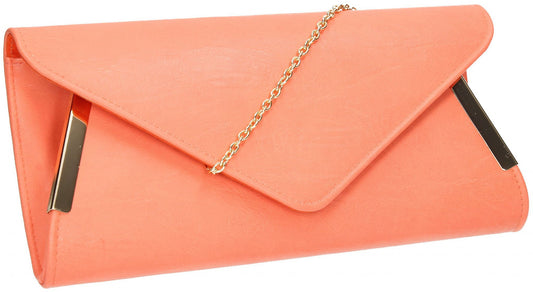 SWANKYSWANS Laurie Clutch Bag Coral Cute Cheap Clutch Bag For Weddings School and Work