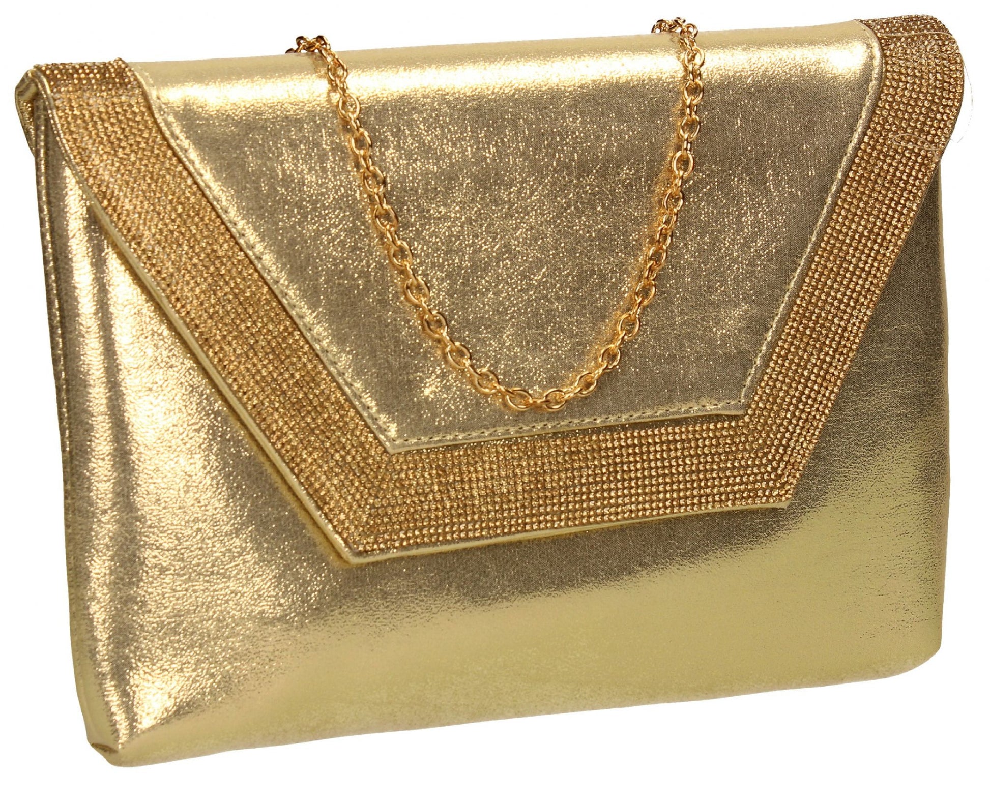 SWANKYSWANS Lilly Clutch Bag Gold Cute Cheap Clutch Bag For Weddings School and Work
