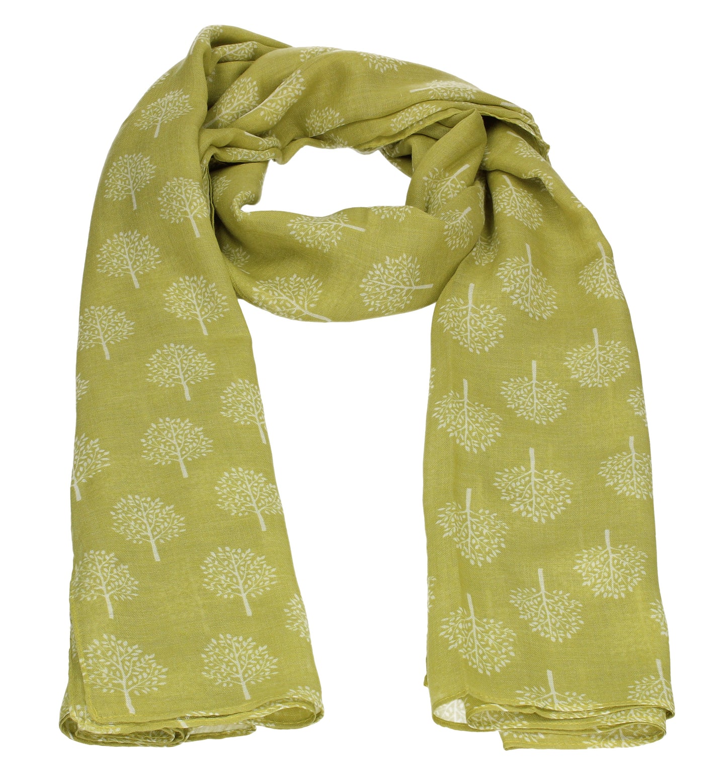 Swanky Swans Mulberry Tree Print Scarf Lime Green Beautiful school Summer Winter Scarf