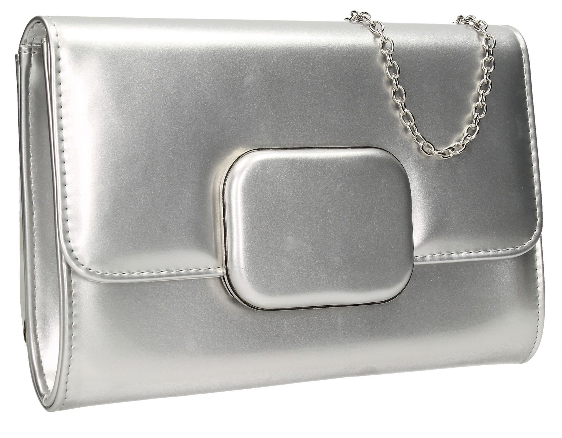 SWANKYSWANS Merci Clutch Bag Silver Cute Cheap Clutch Bag For Weddings School and Work