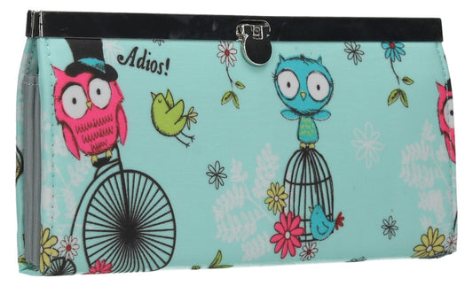 Swanky Swank Pembleton Owl Frame Purse BlueCheap Cute School Wallets Purses Bags Animal