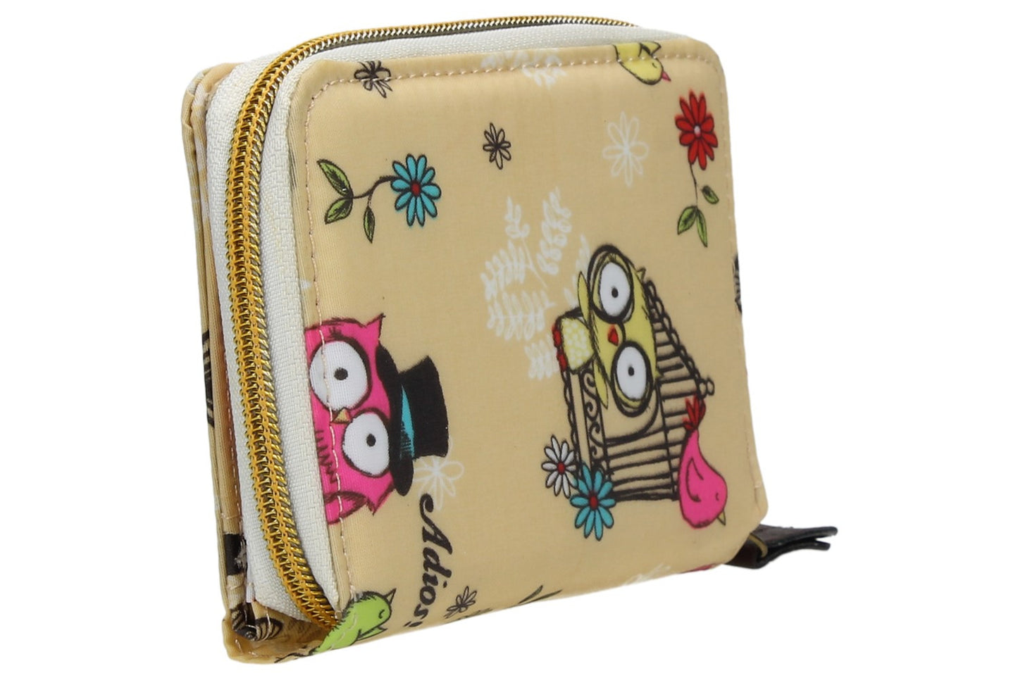 Swanky Swank Pembleton Owl Bi-fold Purse BeigeCheap Cute School Wallets Purses Bags Animal