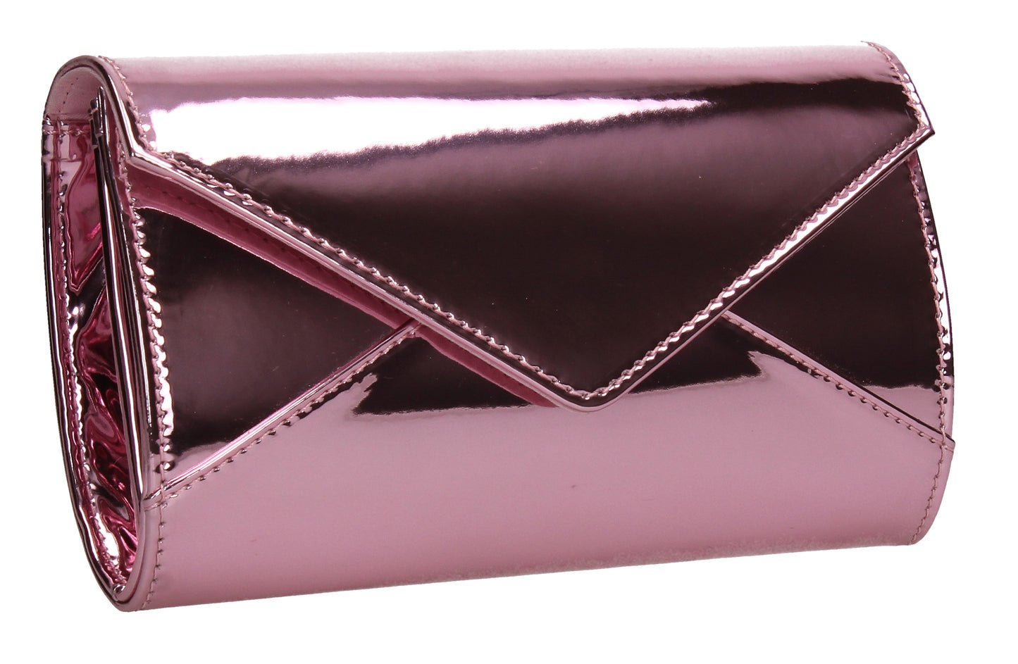 SWANKYSWANS Emely Patent Clutch Bag Pink Cute Cheap Clutch Bag For Weddings School and Work