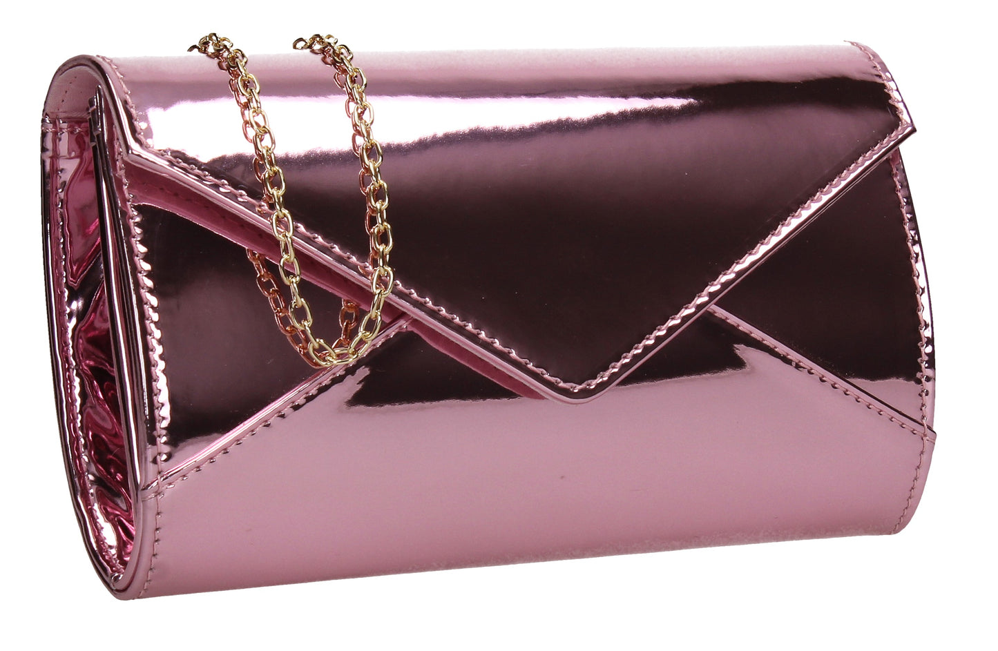 SWANKYSWANS Emely Patent Clutch Bag Pink
