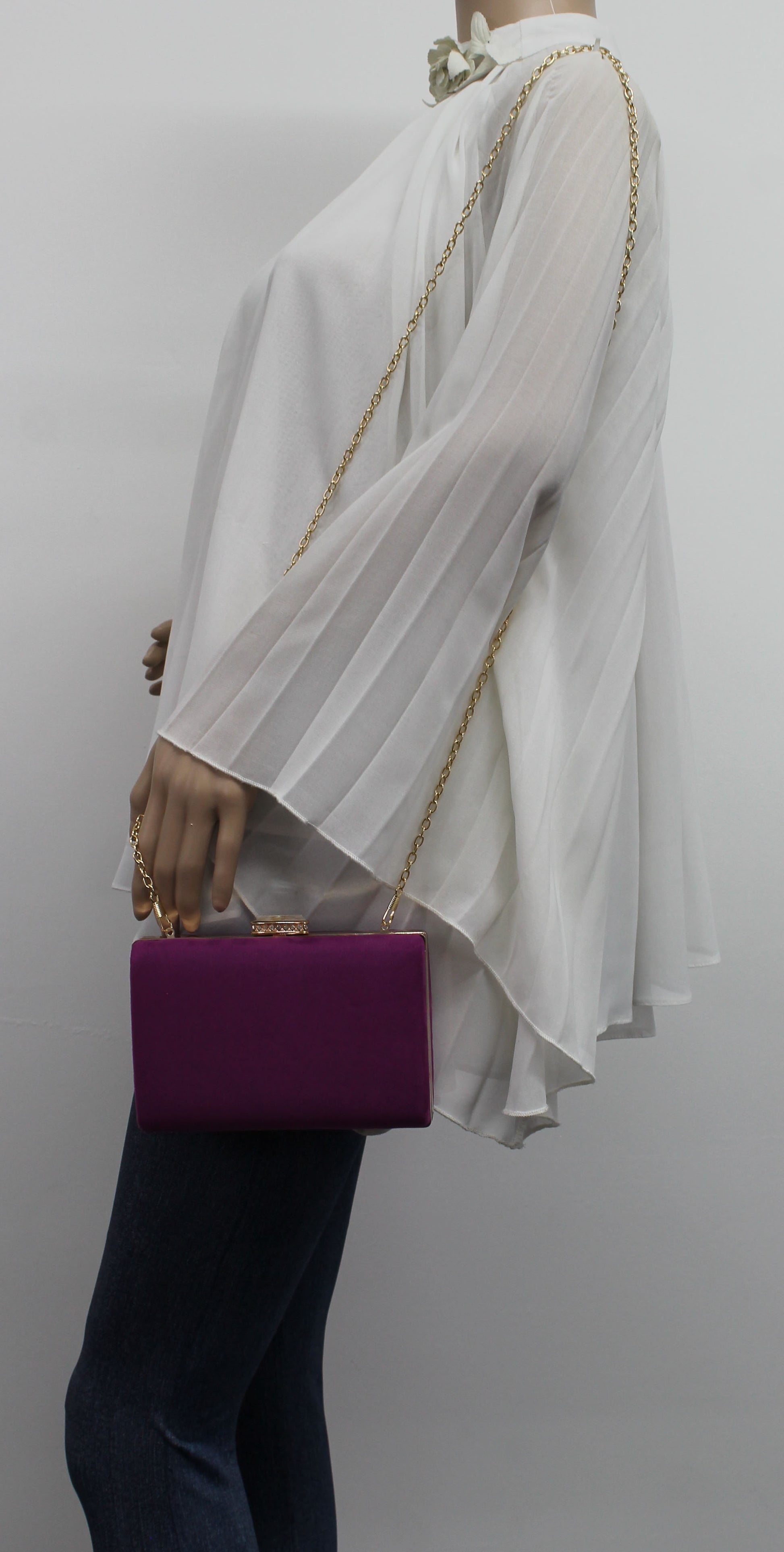 SWANKYSWANS Surrey Clutch Bag Purple Cute Cheap Clutch Bag For Weddings School and Work