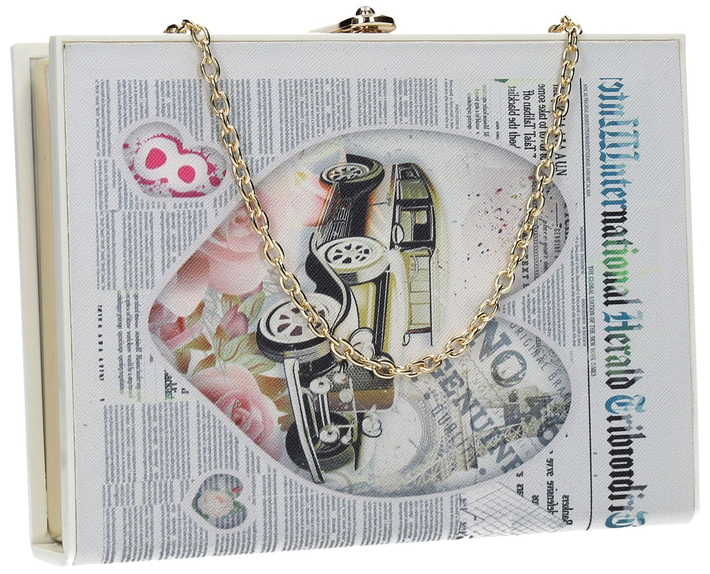 SWANKYSWANS Quirky Newspaper Box Clutch Cute Cheap Clutch Bag For Weddings School and Work