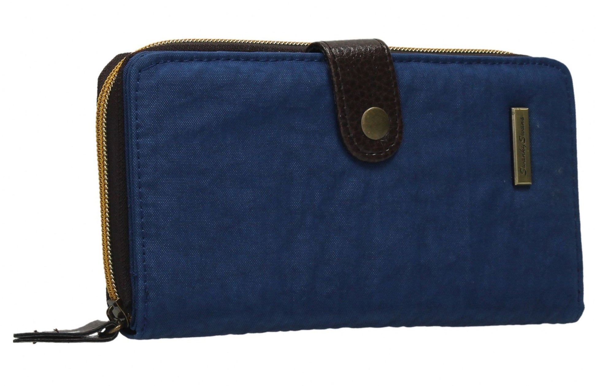 Swanky Swank Riley Nylon Large Bi-Fold Purse Dark BlueCheap Cute School Wallets Purses Bags Animal