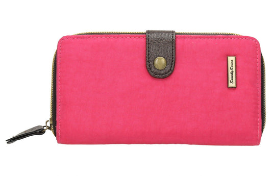 Swanky Swank Riley Nylon Large Bi-Fold Purse Fuschia PinkCheap Cute School Wallets Purses Bags Animal