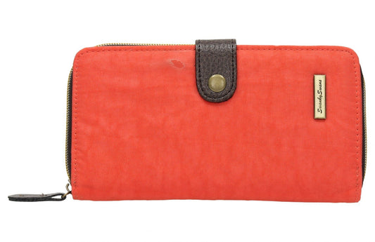 Swanky Swank Riley Nylon Large Bi-Fold Purse OrangeCheap Cute School Wallets Purses Bags Animal