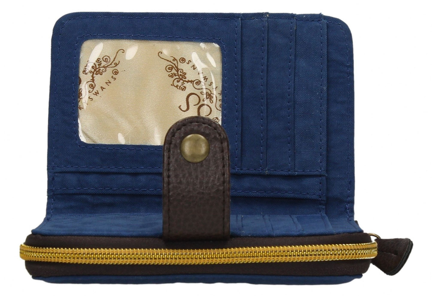 Swanky Swank Riley Nylon Bi-fold Purse Dark BlueCheap Cute School Wallets Purses Bags Animal