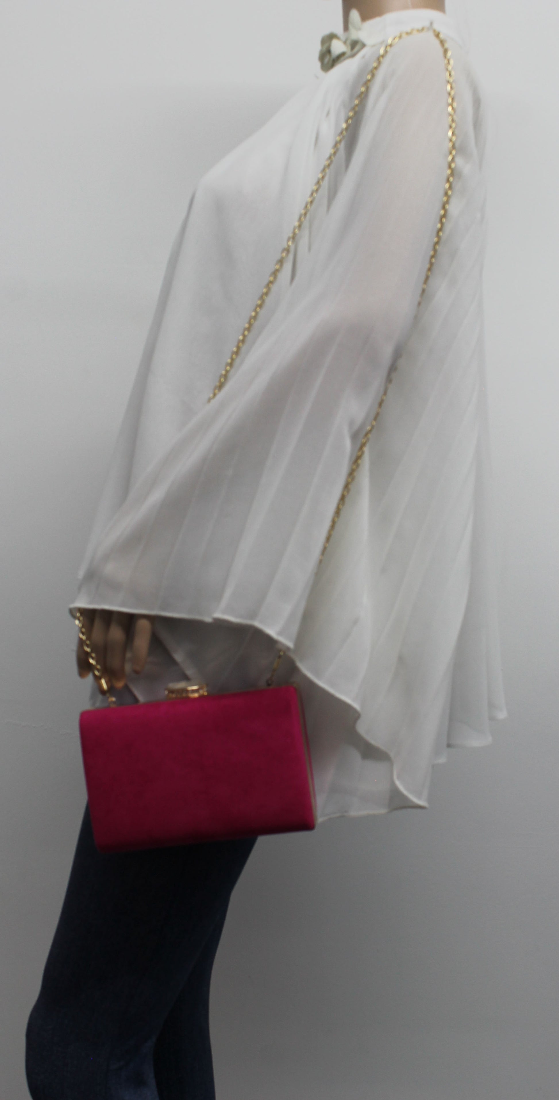 SWANKYSWANS Surrey Suede Clutch Bag Rose Cute Cheap Clutch Bag For Weddings School and Work