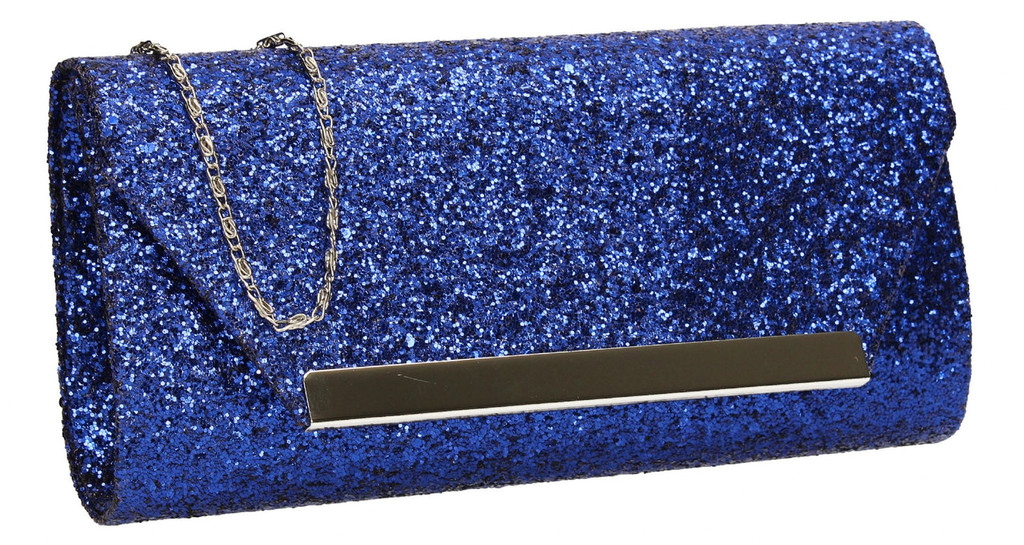 SWANKYSWANS Shanina Clutch Bag Royal Blue Cute Cheap Clutch Bag For Weddings School and Work