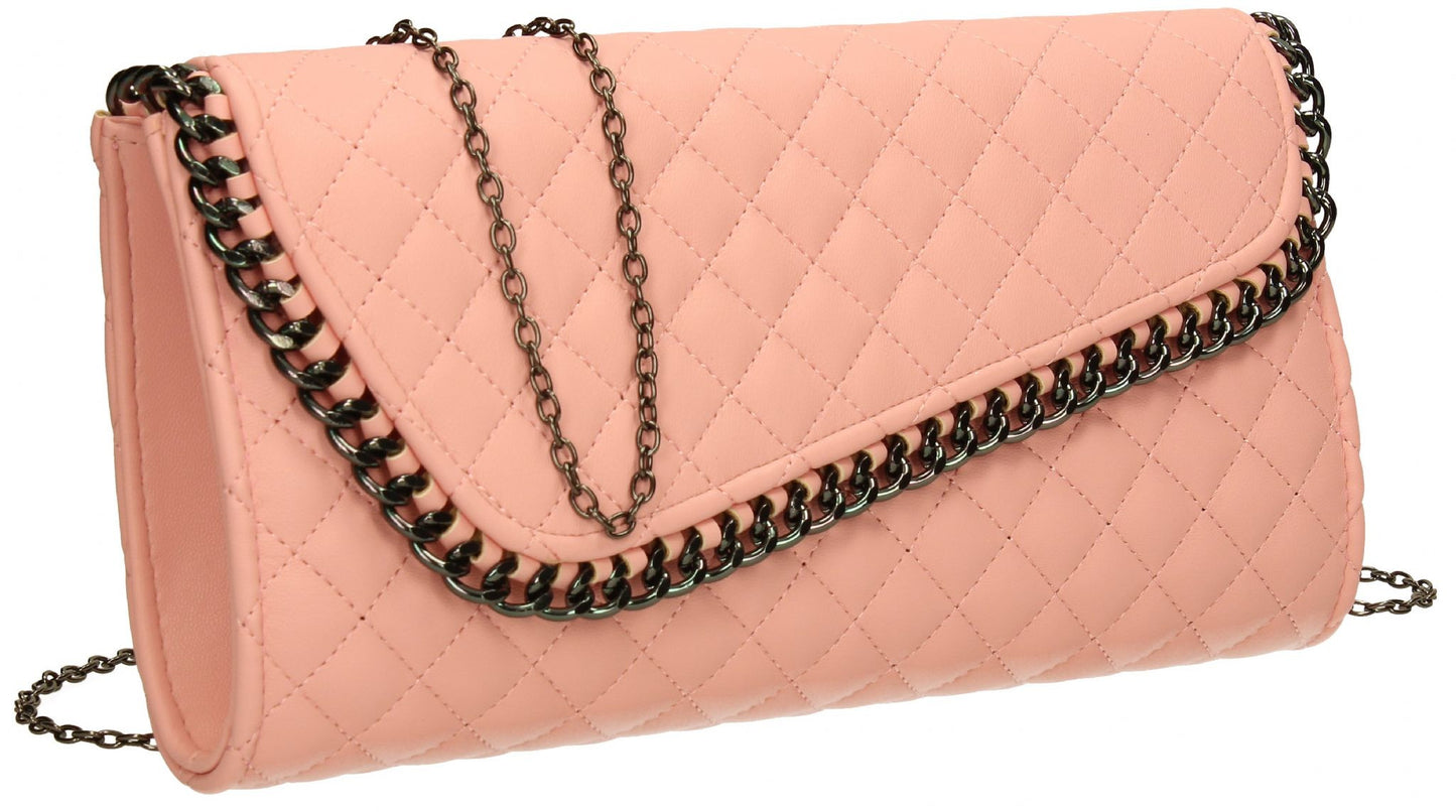 SWANKYSWANS Simon Clutch Bag Pink Cute Cheap Clutch Bag For Weddings School and Work