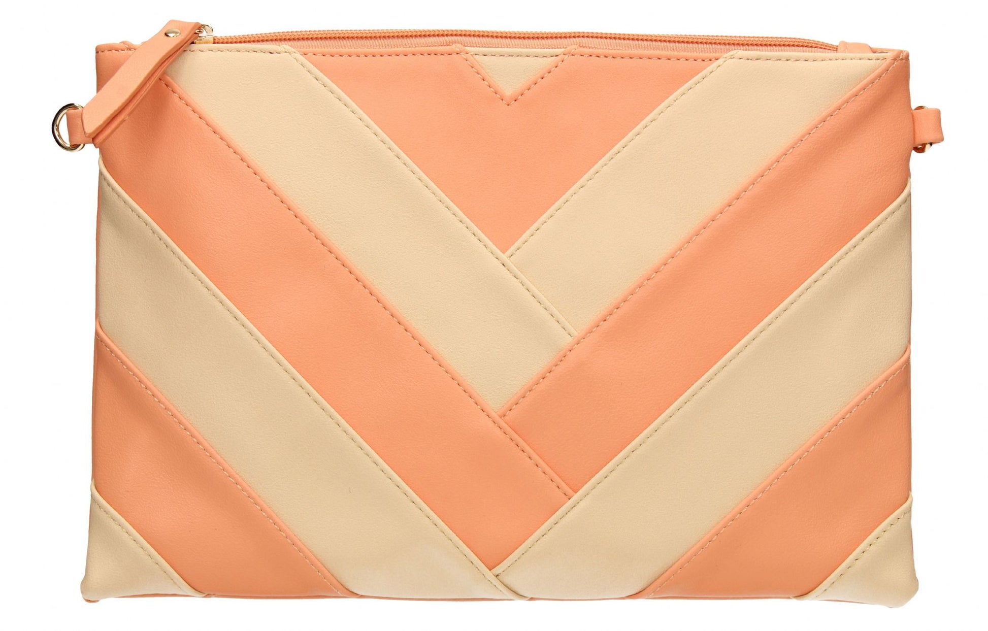 SWANKYSWANS Venice Stripes Clutch Bag Pink Cute Cheap Clutch Bag For Weddings School and Work
