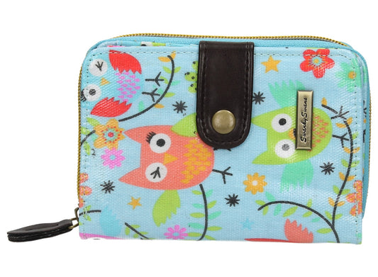 Swanky Swank Winking Owl Purse BlueCheap Cute School Wallets Purses Bags Animal