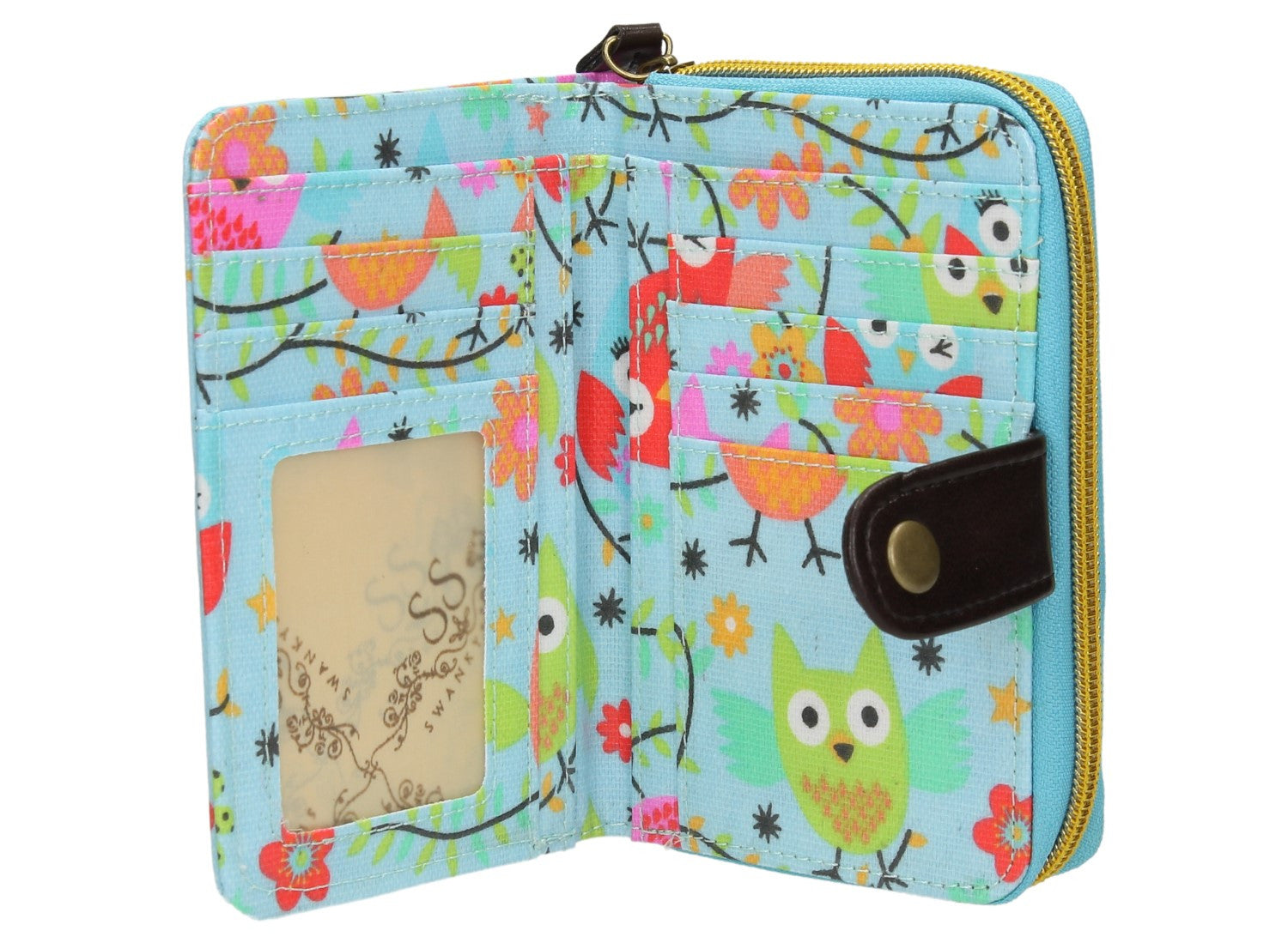 Swanky Swank Winking Owl Purse BlueCheap Cute School Wallets Purses Bags Animal