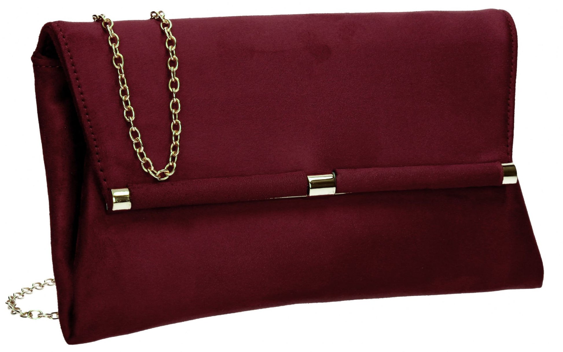 SWANKYSWANS Pamela Clutch Bag Burgundy Cute Cheap Clutch Bag For Weddings School and Work